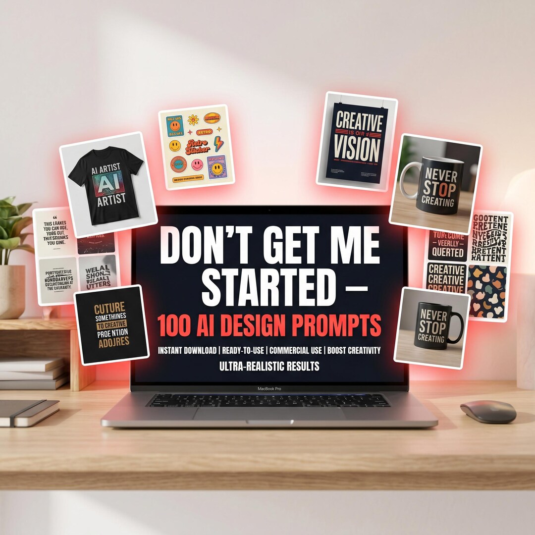 Don’t Get Me Started AI Design Prompts Bundle | 100 T-shirt Sticker ...