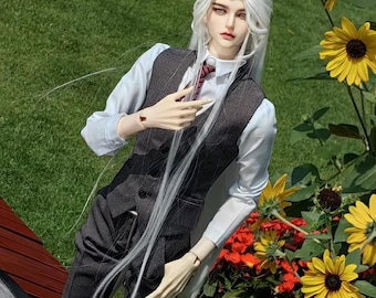 BJD SD Suit 5-Piece Set | Jacket, Vest, Shirt, Pants & Tie | Custom Fit for 1/4, 1/3, Uncle, ID75, HID Dolls