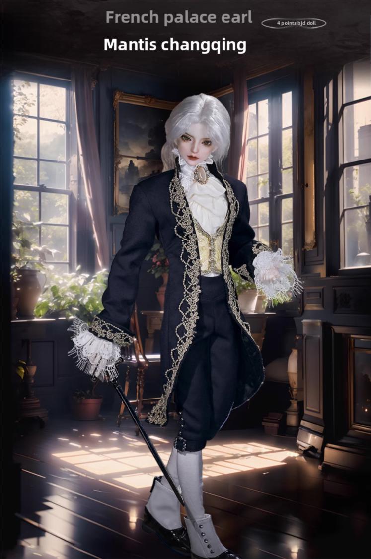Complete outfit Original authentic 1/4 scale BJD doll – Mantis, French court style, noble earl theme, Rococo-inspired full set figure.