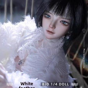 Complete outfit 1/4 BJD Doll Bai Ling Western Fantasy Style Feathered Race Male Jointed Figurine Handmade Original Joybjd Doll