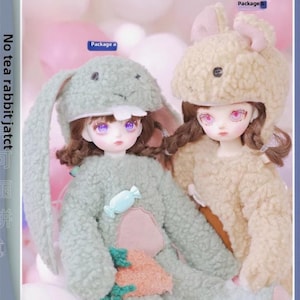 Matcha Bunny and Crepe Bear BJD Doll Miao 1/6 Scale 31cm Genuine Doll