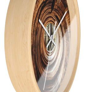 Woodsy Wall Clock, Tree Trunk Design, Nature Inspired Clock, Earthy ...