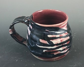Convex Mug in Red, Black and White