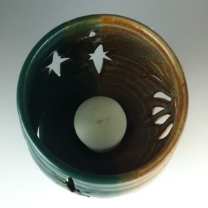 Green Instant Karma Stoneware Candle Lantern afbeelding 5