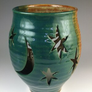 Green Instant Karma Stoneware Candle Lantern image 3