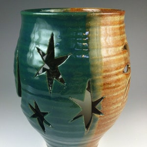 Green Instant Karma Stoneware Candle Lantern image 4