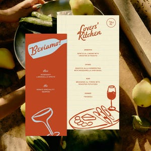 Editable Menu Template | Canva Dinner Party Menu | Italian Wedding Menu Design | Aperitivo Stationery | Instant Download Printable