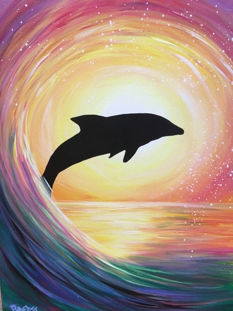 dolphin happy dolphin wave