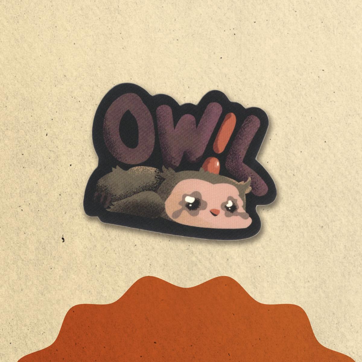 Owl illustration sticker