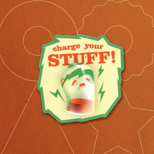 2 x 2 matte vinylsticker: laad je spullen op!
