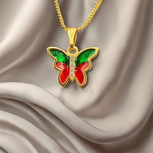 Dainty Butterfly Necklace,24K Gold Butterfly Necklace,Minimalist Butterfly Necklace,The Best Gift for Mother,Christmas Gift,Bridesmaid Gift
