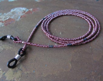 Eyeglass Holder Necklace with Seed Beads. Reading Glasses Chain holder. Durable Eyeglasses beaded Chain. Eyeglass Leash. Glasses Chain
