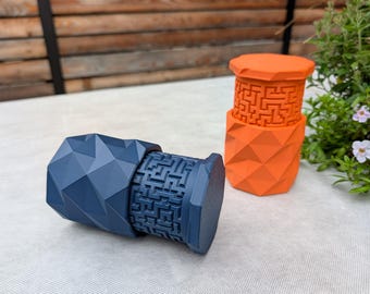 Labyrinth Rätselbox als Geldgeschenk im Low Poly Design – personalisierte Puzzle Geschenkbox – Knobelbox für Geburtstag, Hochzeit, Gutschein