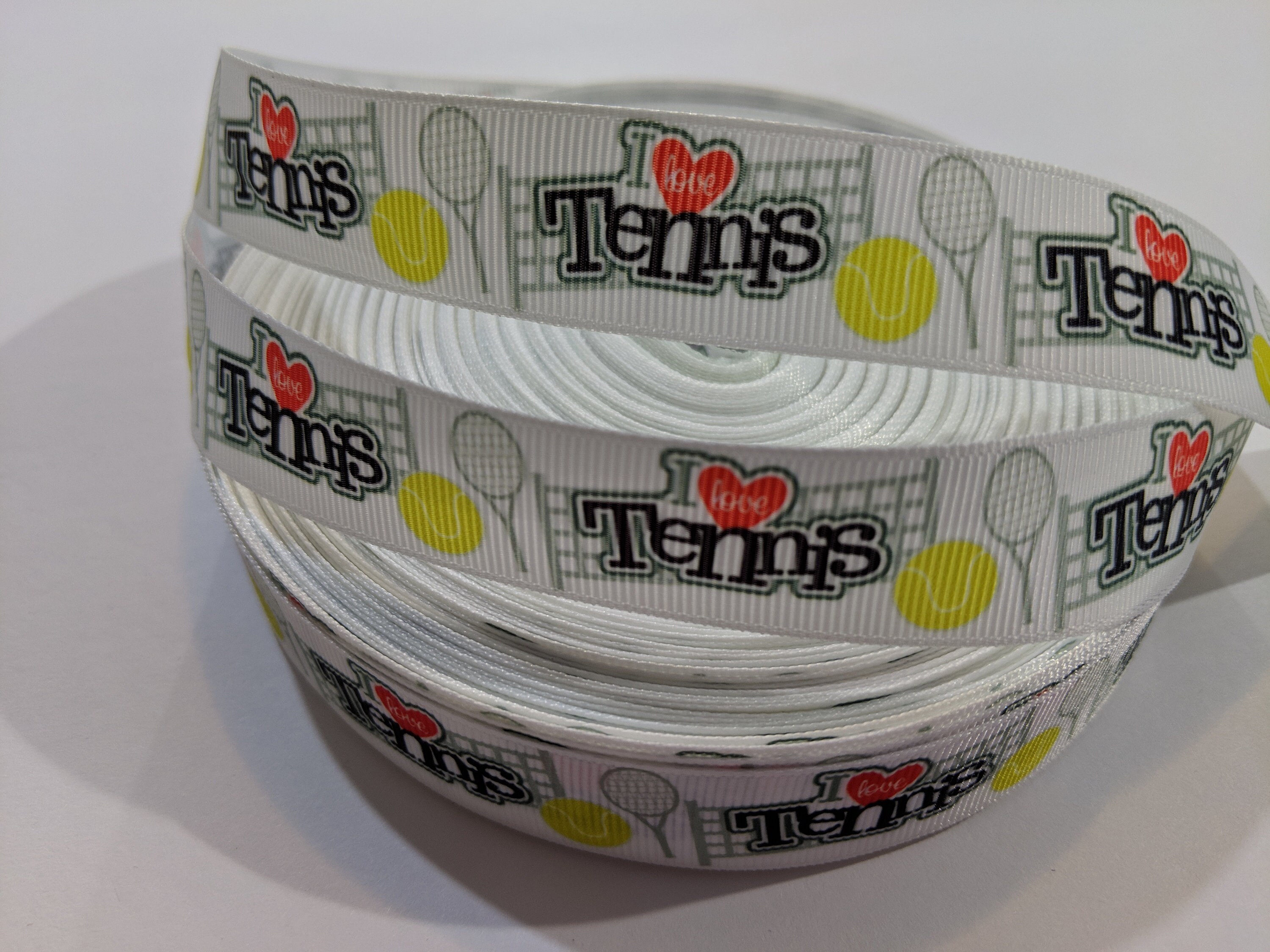 3 Yards of 7/8 Ribbon I Love Tennis 10554 - Etsy