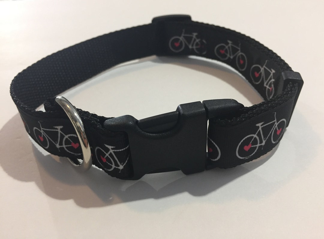 Bicycle Dog Collar Bike Dog Collar 1 Inch Wide Collar Adjustable Dog
