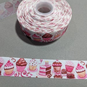 2 yards de 1,5&quot; ruban - Gâteaux et petits gâteaux #10190 - Ruban adhésif décoratif, garniture à coudre, journal indésirable