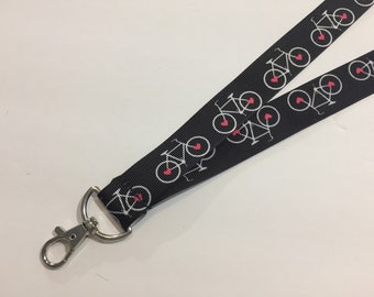 Bicycle ID Lanyard | 1 Inch Wide Badge Lanyard | Bike Neck Lanyard | Breakaway lanyard | Double Sided Lanyard | Cute Safety Lanyard