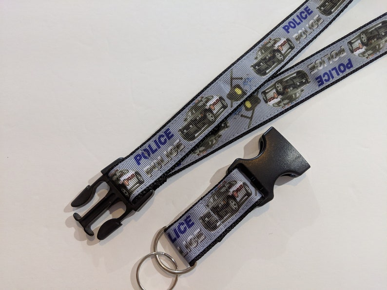 Handmade Police Cop Sheriff Lanyard with Removable Key Chain End 1 wide