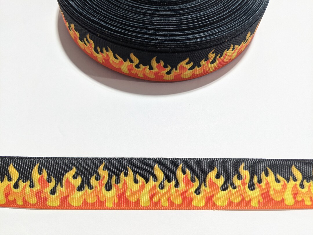 Fire Flames Grosgrain Ribbon: Decorative Trim (7/8 Inch, 3 Yards) - Etsy