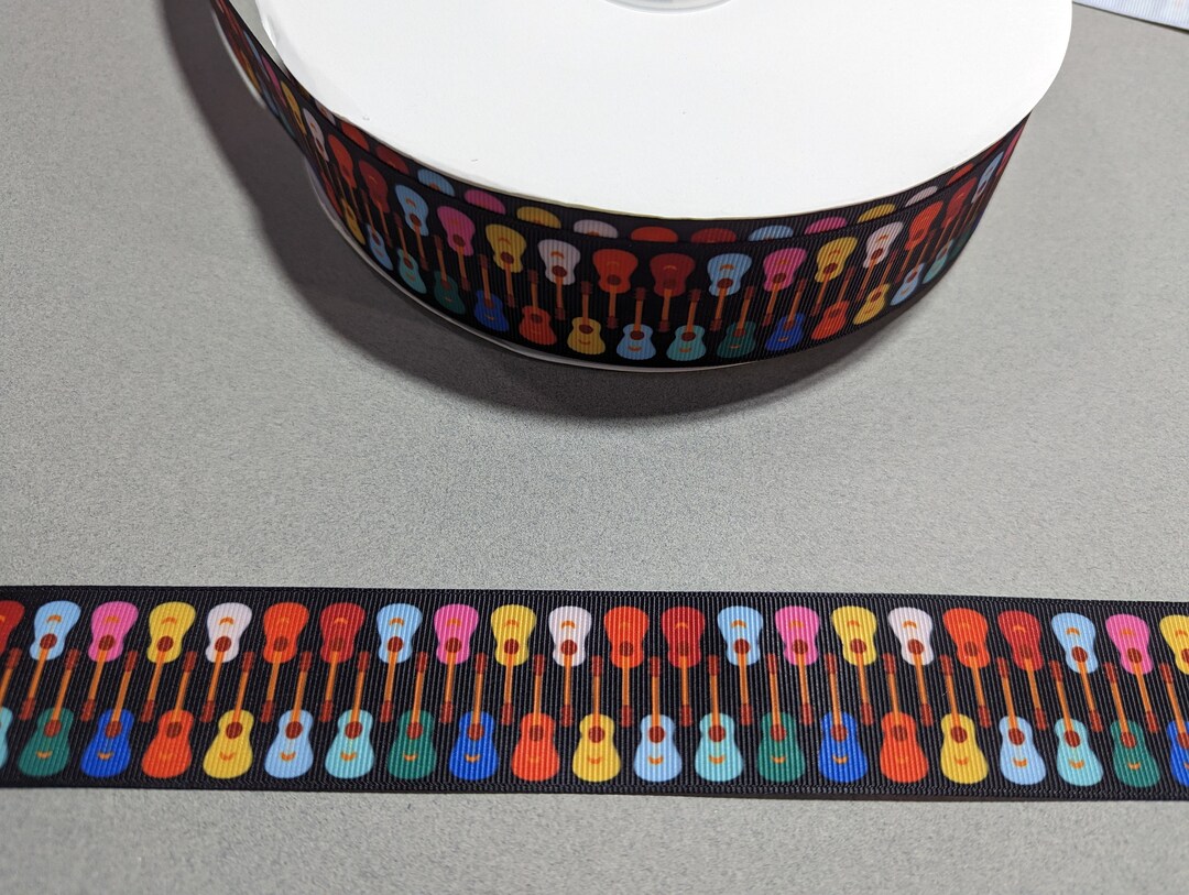Acoustic Guitar Ribbon: Colorful Grosgrain Trim, 1.5