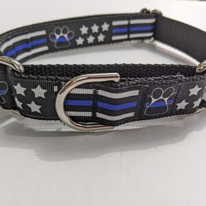 Police K-9 Martingale Dog Collar: Adjustable Canine Collar, 1-Inch Wide