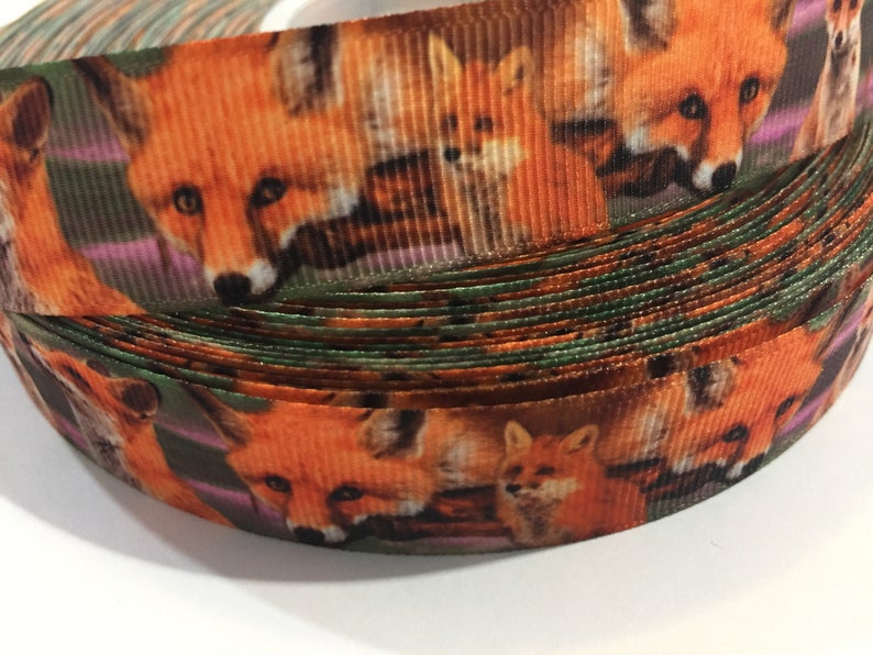 3 Yards of 7/8 Ribbon Real Looking Fox Ribbon 10274 Etsy