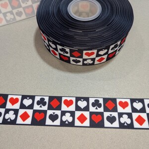 2 yards de ruban de 1,5" de large - Costumes pour cartes de poker #11634 - Ruban décoratif, couture à coudre, ajout pour journal indésirable, ruban pour enterrement de vie de jeune fille