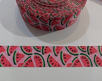 Watermelon Grosgrain Ribbon: 1.5" Wide, Sew-On Trim - 2 Yards
