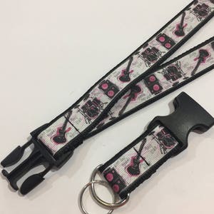 Band Instruments Lanyard: Detachable Keychain, Breakaway Buckle, (1&quot; Wide)