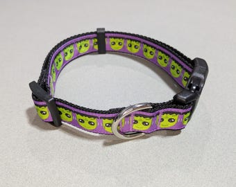 Frankenstein Halloween Dog Collar: Adjustable 1 Inch Wide Collar