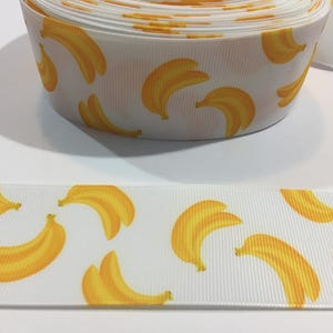 2 yards de ruban de 1,5" - Bananes #10153 - Ruban adhésif décoratif, garniture à coudre, journal indésirable