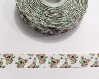 3 Yards of 7/8" Ribbon - Cute Koala Bears #11255