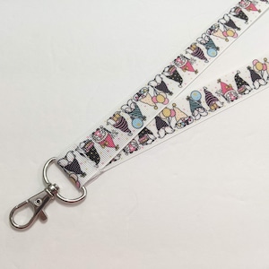 Gnome ID Lanyard: 1-Inch Grosgrain Ribbon, Double Sided Badge Holder
