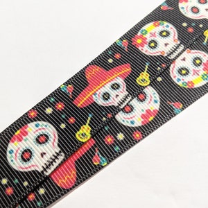Badge Holder / Lanyard "Day Of The Dead" (Fête Des Morts) - Tête De Mort Colorée - Port Vertical Ou Horizontal