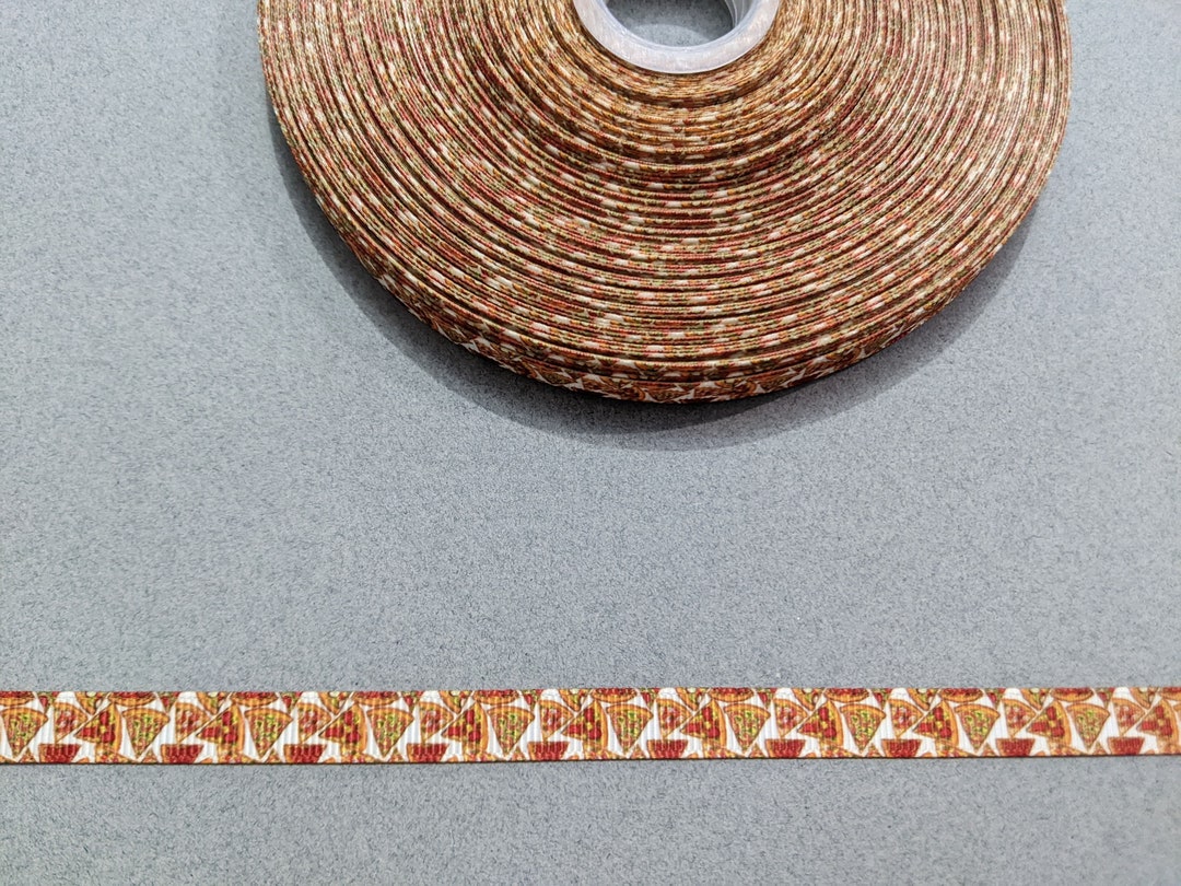 Pizza Slices Ribbon: 3/8 Inch Polyester Grosgrain Trim, 3 Yards - Etsy