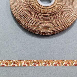 Ruban de tranches de pizza : bordure en polyester gros-grain de 3/8 po., 3 yards