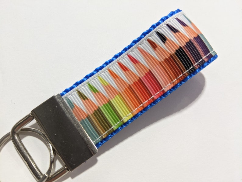 Colored Pencils Handmade Mini Keychain Finger Fob Key Chain Etsy