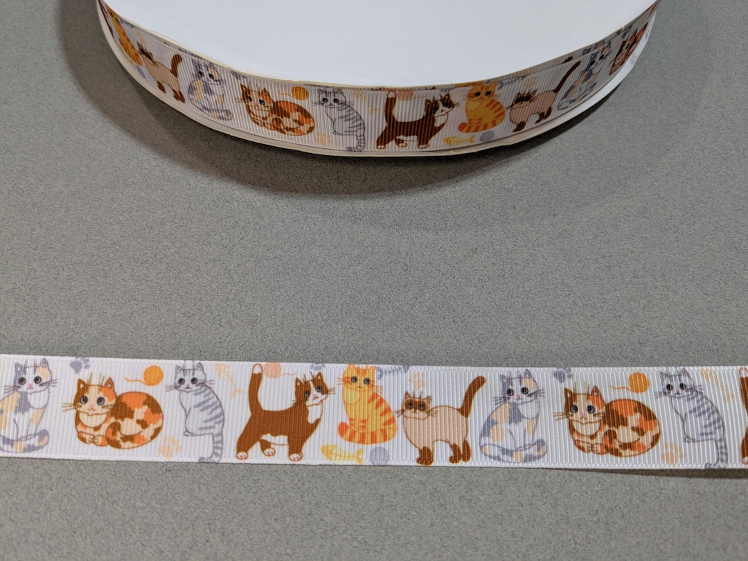 Kittens Grosgrain Ribbon, Fluffy Cat Trim, 7/8 Inch, 3 Yards - Etsy