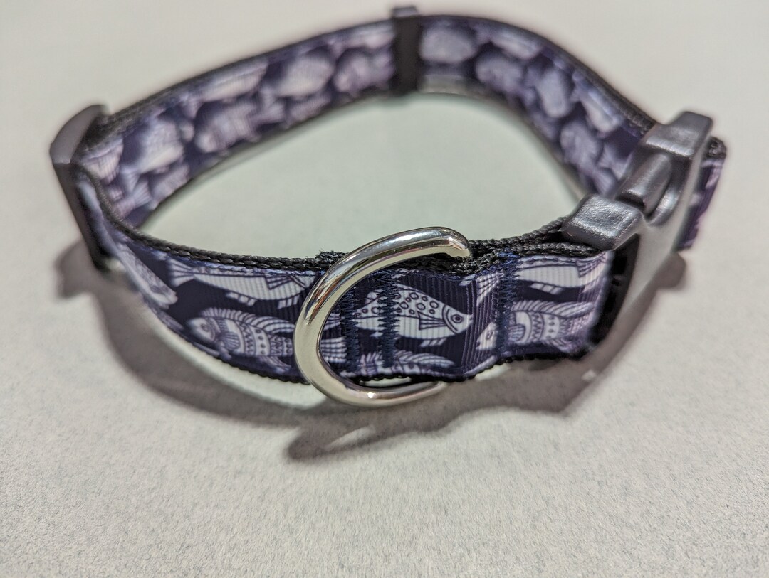 Fish Dog Collar Fishing Dog Collar 1 Inch Wide Collar Adjustable Dog