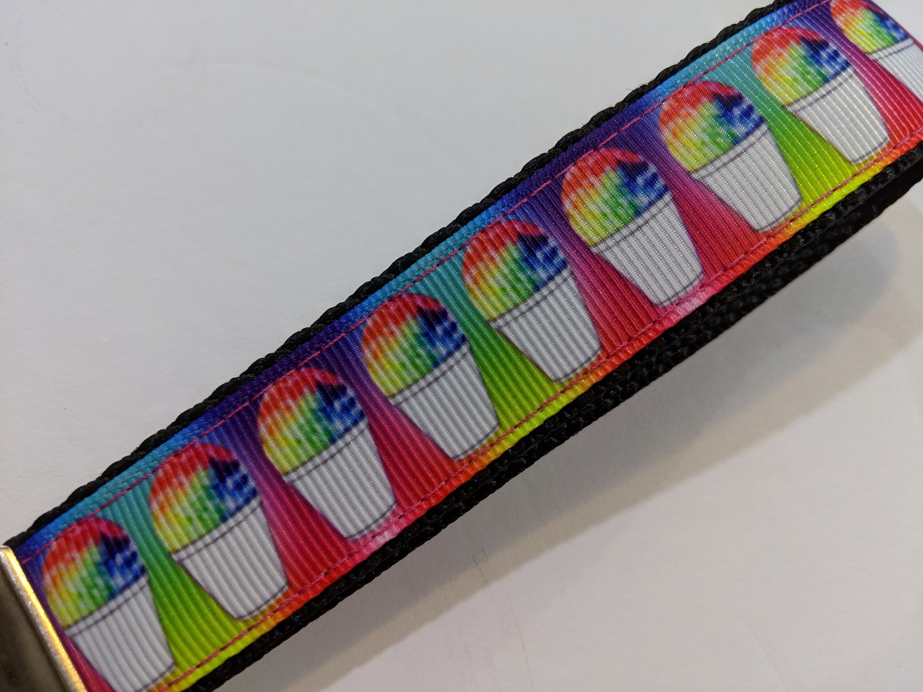 Handmade Rainbow Snow Cones Key Fob Keychain wristlet Etsy
