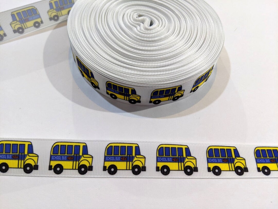 School Bus Grosgrain Ribbon: 7/8