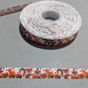 3 yards de ruban de 5/8" - Glands d'automne avec de jolis écureuils d'automne #11541 - Ruban adhésif décoratif, garniture à coudre, journal indésirable