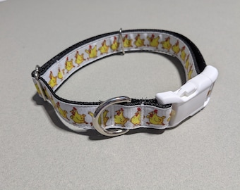 Silly Chickens, Farm Dog Collar: Adjustable 1-Inch Pet Gear