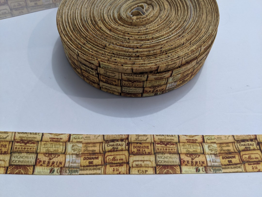 Wine Cork Grosgrain Ribbon - 1