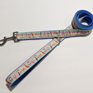 Gnome Dog Leash: Rainbow Garden Gnomes, Puppy Gift (3 to 8 Foot), (1&quot; Wide)