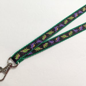 Dinosaur ID Lanyard: Breakaway Safety Buckle, Work Badge, 1/2&quot; Wide Student ID