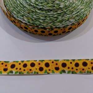 Sunflower Grosgrain Ribbon: 5/8&quot; Yellow Trim 3 Yards