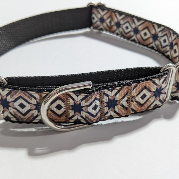 Aztec Martingale Collar | Tribal Dog Collar | 1 Inch Wide Collar | Adjustable Dog Collar | Cute Dog Collar | Puppy Gift | Puppy Collar