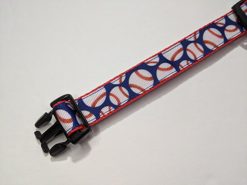 Baseball Dog Collar: Adjustable Sport Pet Collar, Puppy Gift, (3/4 ...