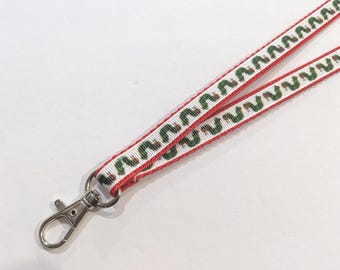Bookworm Caterpillar ID Lanyard, 1/2 Inch Narrow Badge Holder for Teachers and Students, Breakaway Safety Neck Strap